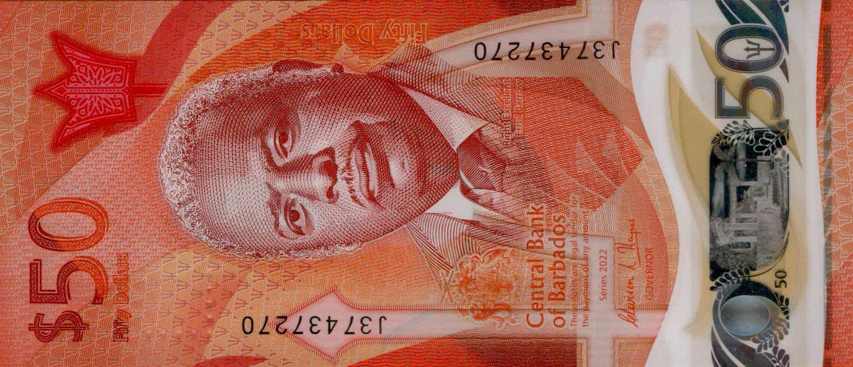 Barbados 50 2022 UNC P-W84